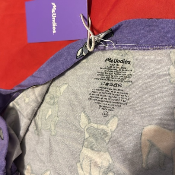 New Women’s FeelFree MeUndies Bikini Lavender Purple with French Bulldogs Sz 4X - Picture 2 of 4
